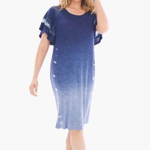 Chico’s tie dye gradient ombré tee dress
